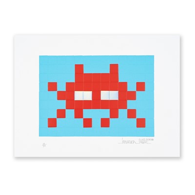 Lot 197 - Invader (French 1969-), 'Invasion (Red)', 2009