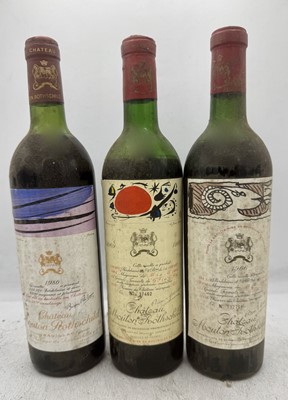 Lot 41 - 3 bottles Mixed Ch Mouton Rothschild