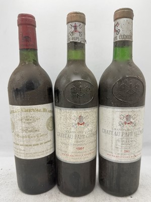 Lot 45 - 3 bottles Mixed Cheval Blanc and Pape-Clement