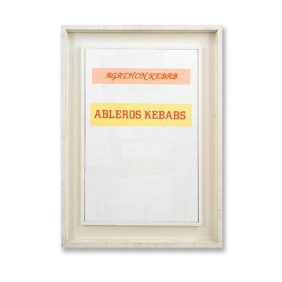 Lot 166 - Keith Coventry (British 1958-), 'Untitled (Agathon Kebab Ableros Kebabs)