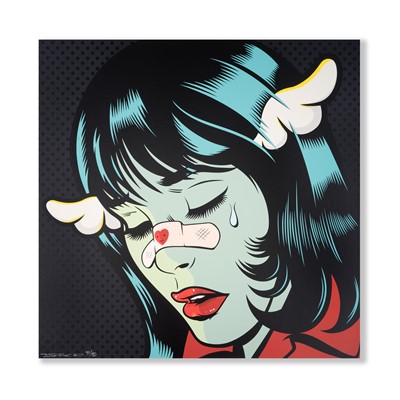 Lot 217 - D*Face (British 1978-), 'Love Hurts', 2024