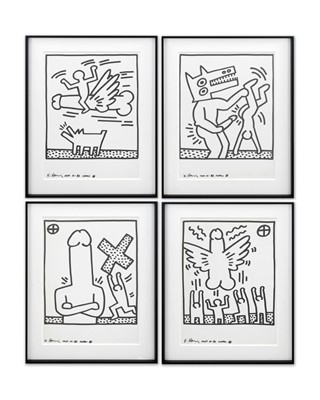 Lot 268 - Keith Haring (American 1958-1990), 'Naples Suite (Four Plates)', 1983