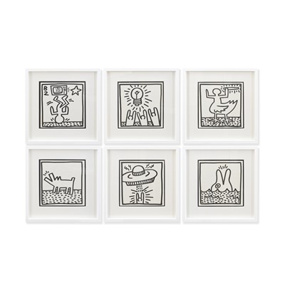 Lot 270 - Keith Haring (American 1958-1990), 'Untitled', 1982 (Six Plates)
