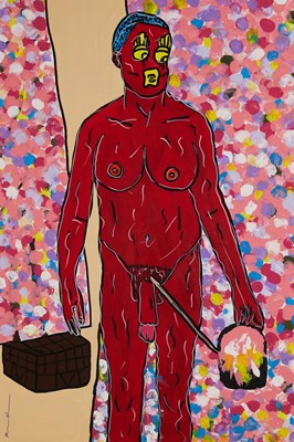 Lot 209 - Mason Newman (British 1999-), 'Damien Hirst Getting A Titty Job', 2022