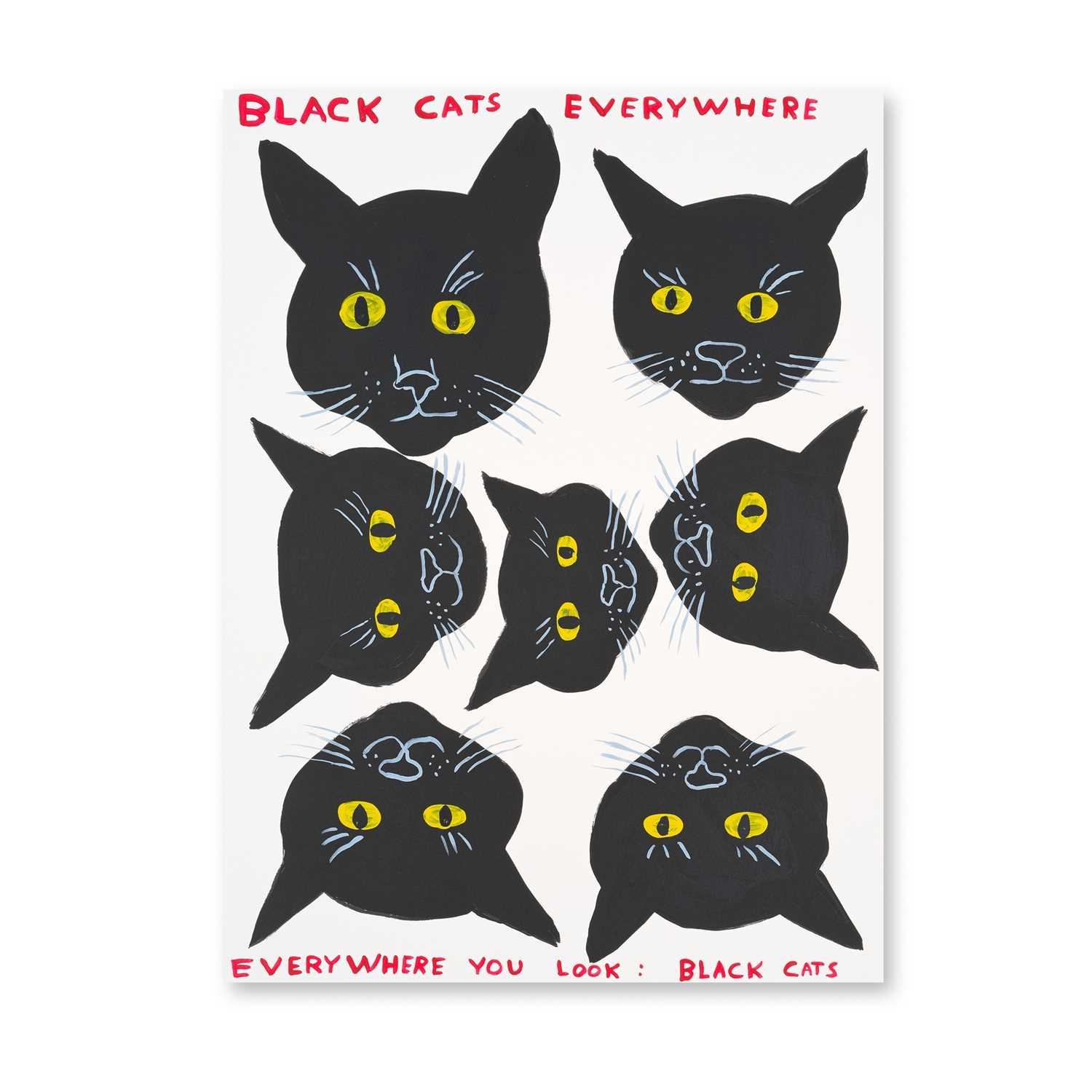 Lot 134 - David Shrigley (British 1968-), 'Black Cats', 2021