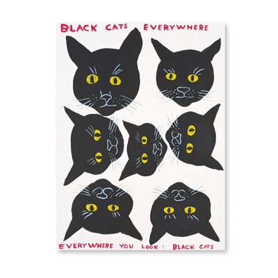 Lot 151 - David Shrigley (British 1968-), 'Black Cats', 2021