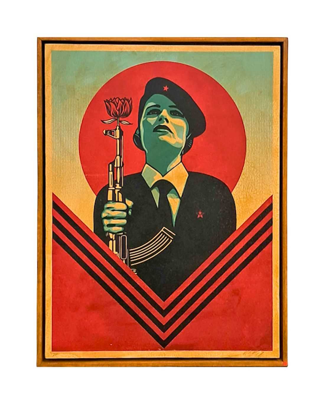 Lot 222 - Shepard Fairey (American 1970-), 'Peace Guard 2 (HPM)', 2017