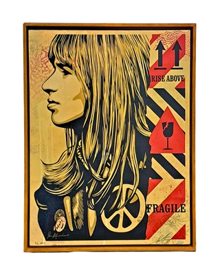 Lot 220 - Shepard Fairey (American 1970-), 'Fragile Peace (HPM)', 2018