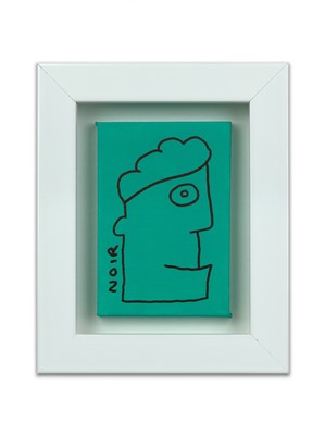 Lot 293 - Thierry Noir (French 1958-), 'Mini Canvas (Teal)', 2020