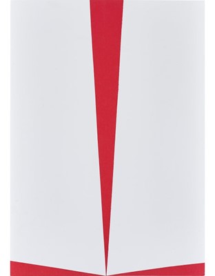 Lot 138 - Carmen Herrera (Cuban 1915-2022), 'Untitled (Red and White)', 2011