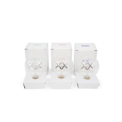 Lot 233 - Kaws (American 1974-), 'Light Bulbs (set of 3)', 2011
