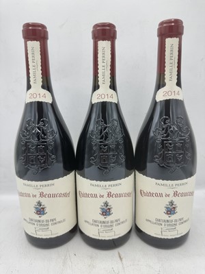 Lot 161 - 6 bottles 2014 Ch de Beaucastel