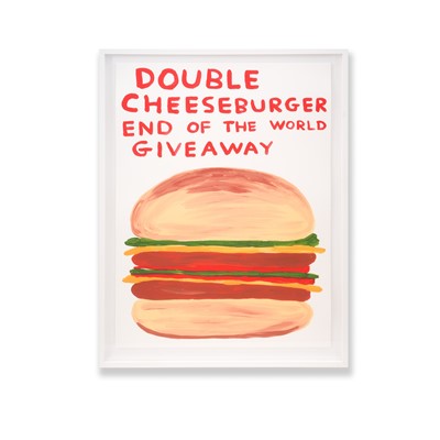 Lot 66 - David Shrigley (British 1968-), 'Double Cheeseburger End Of The World Giveaway', 2020