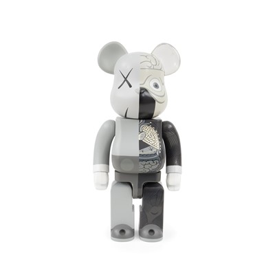 Lot 204 - Kaws (American 1974-), 'Dissected Bearbrick Companion 400% (Grey)', 2010