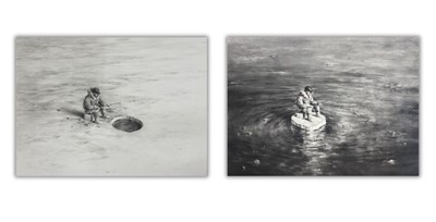 Lot 202 - Pejac (Spanish 1977-), 'Yin-Yang (Diptych)', 2019