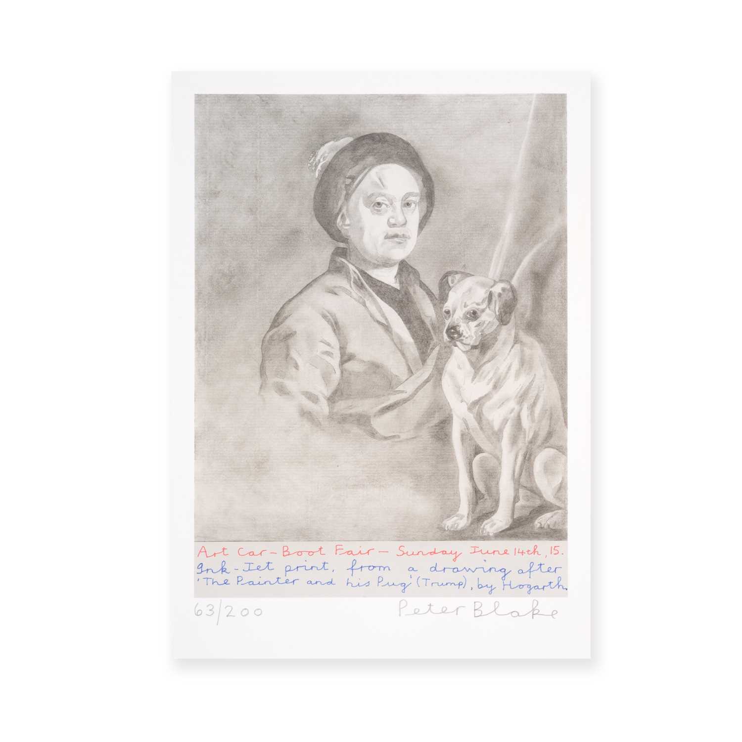 Lot 106 - Peter Blake (British 1932-), 'The Painter And His Pug (Trump)', 2015