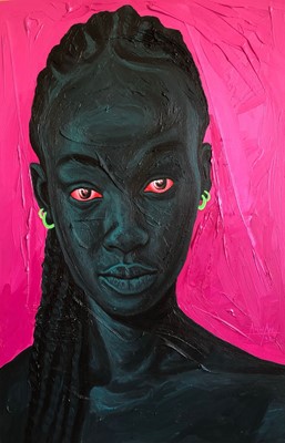 Lot 138 - Annan Affotey (Ghanaian 1985-), 'Hot Pink', 2022