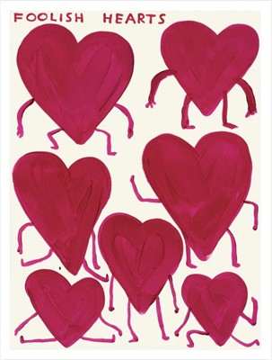 Lot 37 - David Shrigley (British 1968-), 'Foolish Hearts', 2023