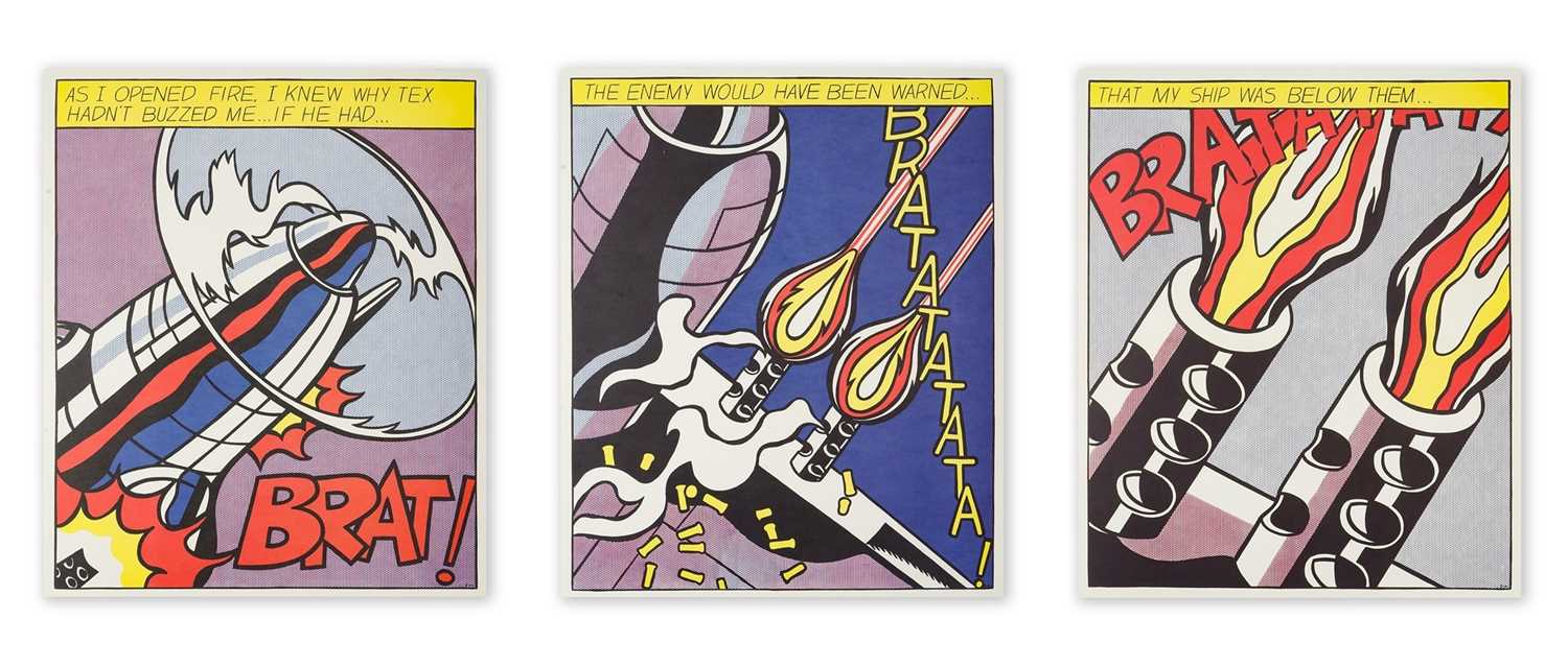 Lot 83 - Roy Lichtenstein (American 1923-1997), 'As I Opened Fire (Triptych)', 1983