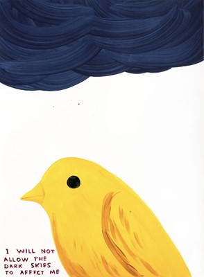 Lot 136 - David Shrigley (British 1968-), 'I Will Not Allow The Dark Skies To Affect Me', 2025
