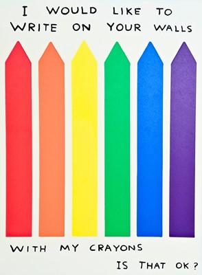 Lot 159 - David Shrigley (British 1968-), 'I Would Like To Write On Your Walls', 2019