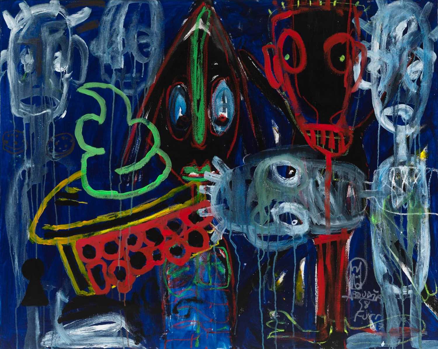 Lot 142 - Aboudia & Christian Furr (Collaboration), 'Wide And Sweet', 2017