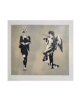 Lot 214 - Blek Le Rat (French, 1951-), 'Diana and Angel', 2008