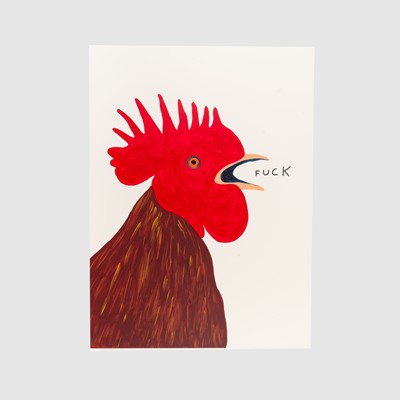 Lot 135 - David Shrigley (British 1968-), 'Fuck', 2021