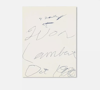 Lot 36 - Cy Twombly (American 1928-2011), 'Yvon Lambert', 1980