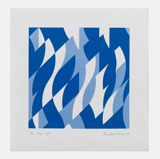 Lot 143 - Bridget Riley (British 1931-), 'Two Blues', 2003