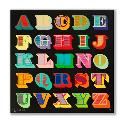 Lot 183 - Ben Eine (British 1970-), 'Shutterfont (Black)', 2009