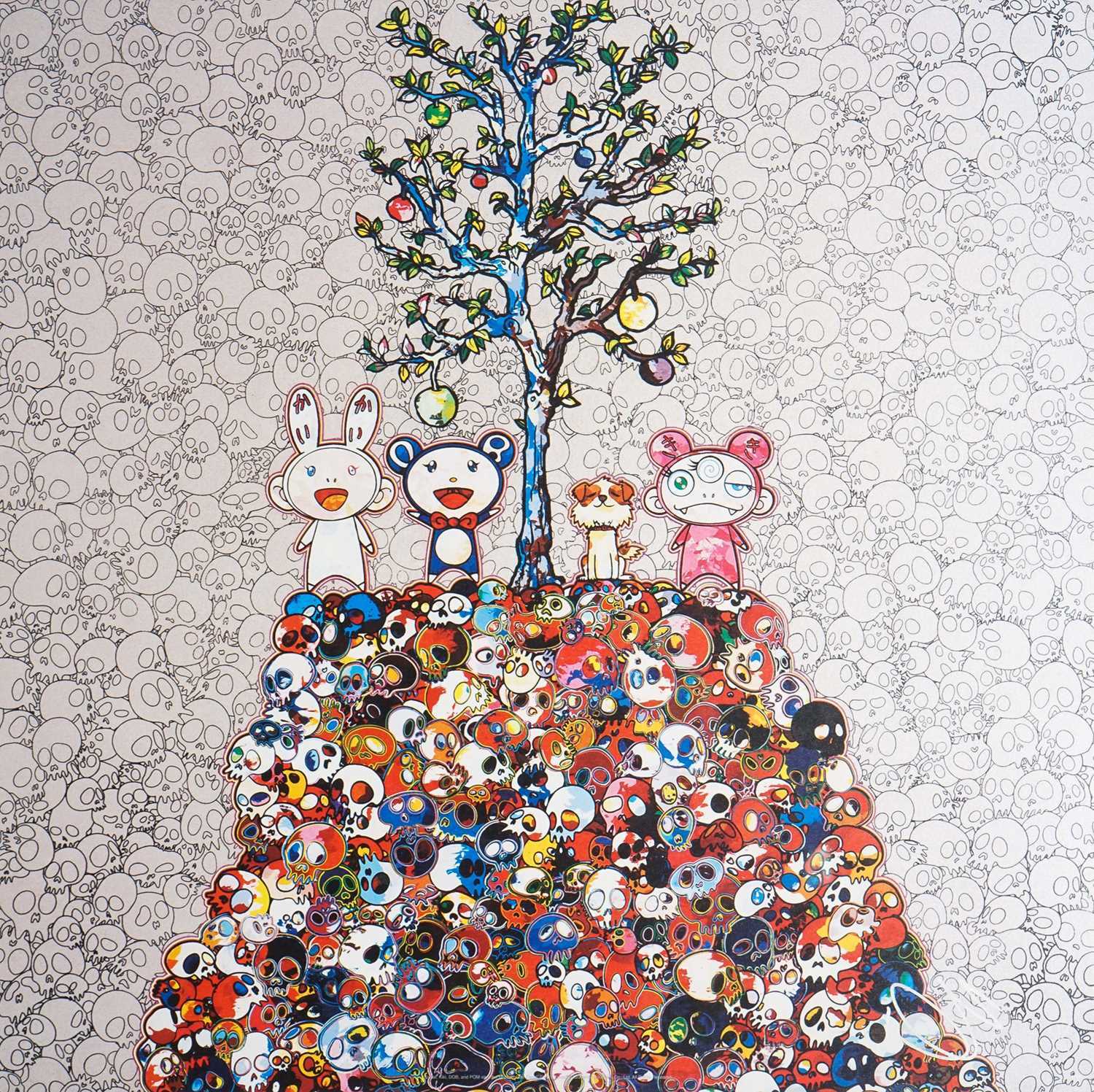 Lot 90 - Takashi Murakami (Japanese 1962-), 'Kaikai, Kiki, DOB, And POM atop The Mound Of The Dead', 2013