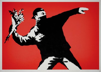 Lot 151 - Banksy (British 1974-), 'Love Is In The Air', 2003