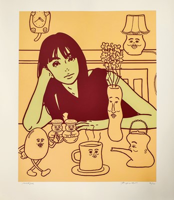 Lot 140-Kyne & Noncheleee (Collaboration), 'Untitled (Beige), 2023