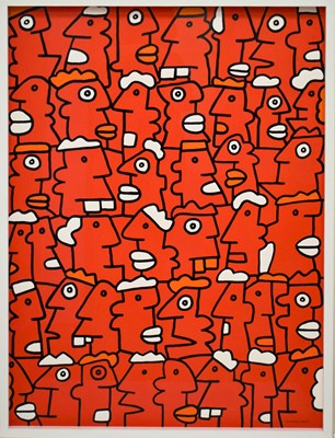 Lot 181 - Thierry Noir (French 1958-), 'Fast Form Manifest (Red)', 2016