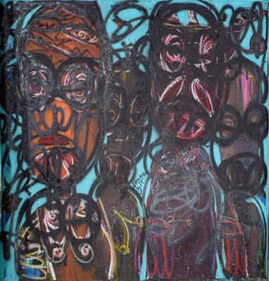 Lot 114 - Aboudia (Ivorian 1983-), 'Untitled', 2018