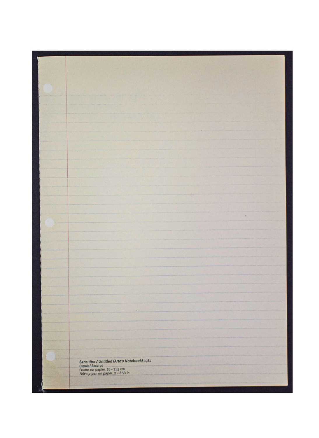 Lot 196 - Jean-Michel Basquiat (American 1960-1988), 'Sans titre/Untitled (Arto's Notebook), 1981', 2011