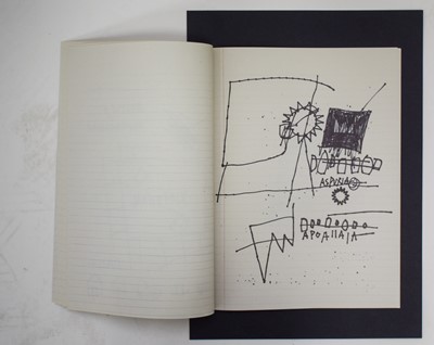Lot 196 - Jean-Michel Basquiat (American 1960-1988), 'Sans titre/Untitled (Arto's Notebook), 1981', 2011