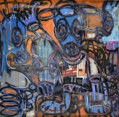 Lot 115 - Aboudia (Ivorian 1983-), 'Untitled', 2018