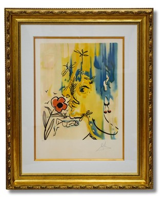 Lot 246 - Salvador Dali (Spanish 1904-1989), 'Vanishing Face, from Fleurs surréalistes', 1980
