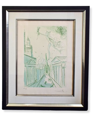 Lot 245 - Salvador Dali (Spanish 1904-1989), 'View Of Wall Street (Green)', 1975