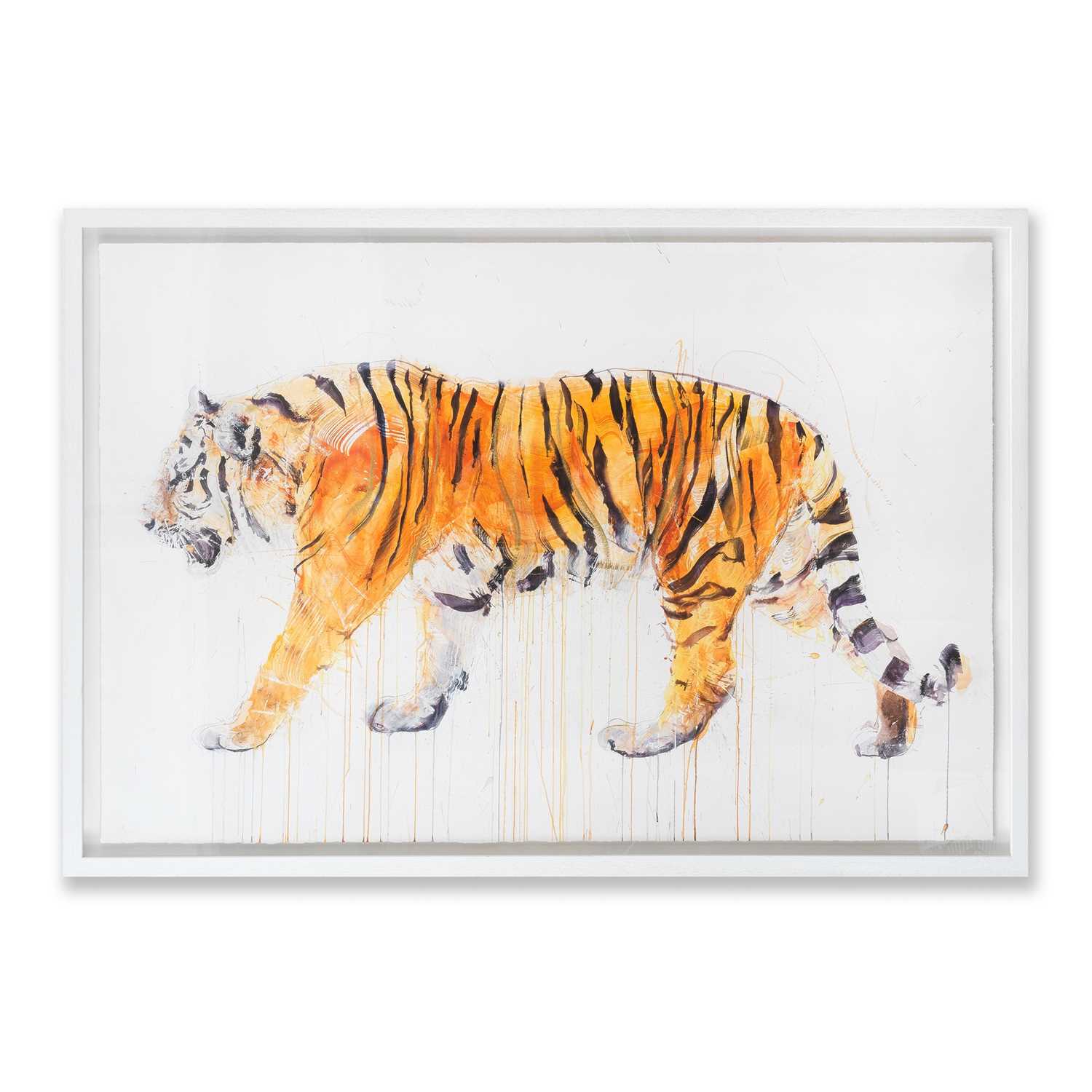 Lot 54 - Dave White (British 1971-), 'Tiger (24ct Gold Leaf XL)'