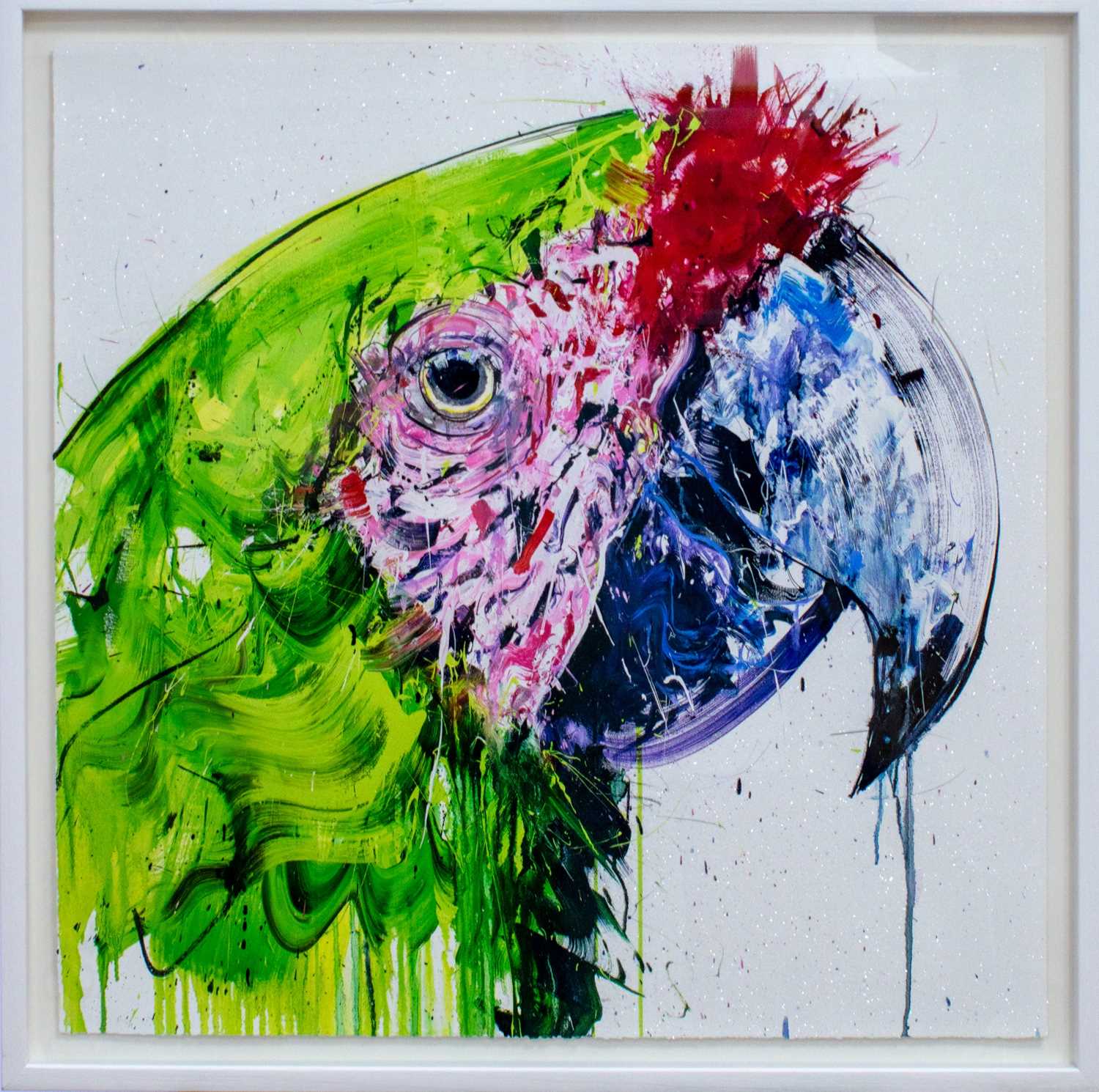 Lot 53 - Dave White (British 1971-), 'Buffon Macaw (Diamond Dust)'