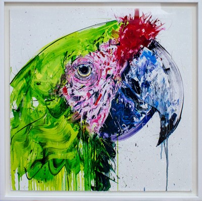 Lot 53-Dave White (British 1971-), 'Buffon Macaw (Diamond Dust)',
