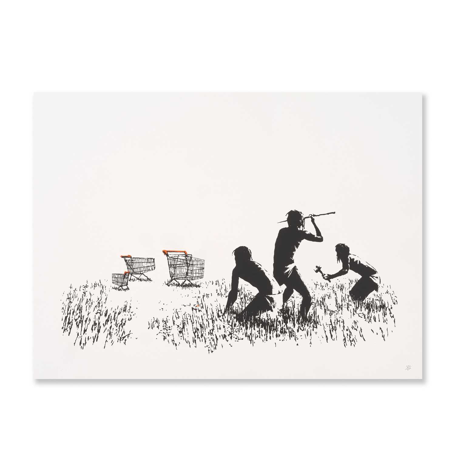 Lot 176 - Banksy (British 1974-), 'Trolleys (Black & White)', 2007