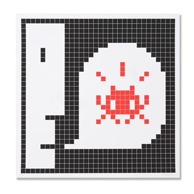 Lot 189 - Invader (French 1969-), 'Alert (Red)', 2021