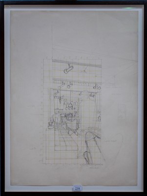 Lot 208 - Patrick Caulfield (British 1936-2005), 'Study for The Mysterious Suspicion: After Margritte', c.1974