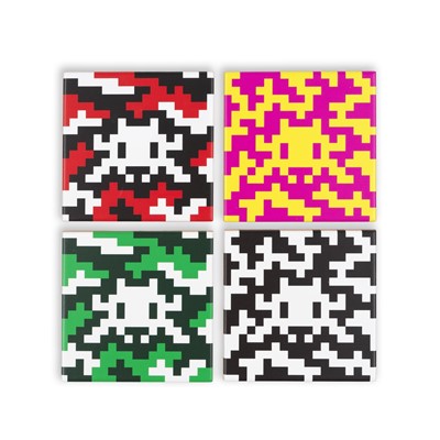 Lot 244-Invader (French 1969-), 'Camo Space Tiles', 2024