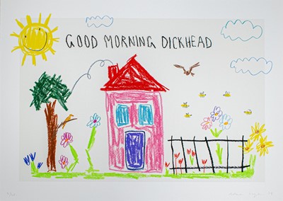 Lot 3-Alma Singer (British 1986-), 'Good Morning Dickhead', 2024