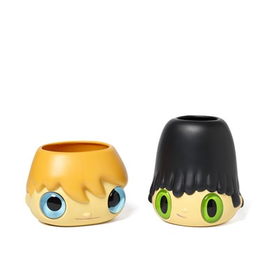 Lot 95 - Javier Calleja (Spanish 1971-), 'Pot Pop Top Flower Vase and Pop Top Planter Pot (2 works)', 2020